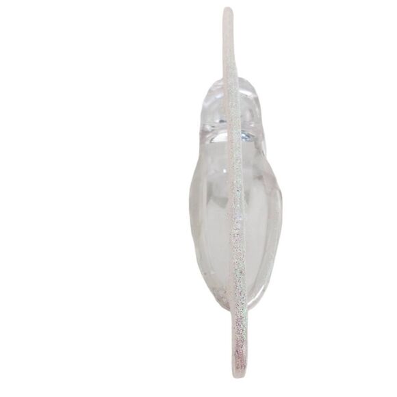 GLASS FIGURE SKATE ORNAMENT WITH SILVER GLITTER - Picture 9 of 13